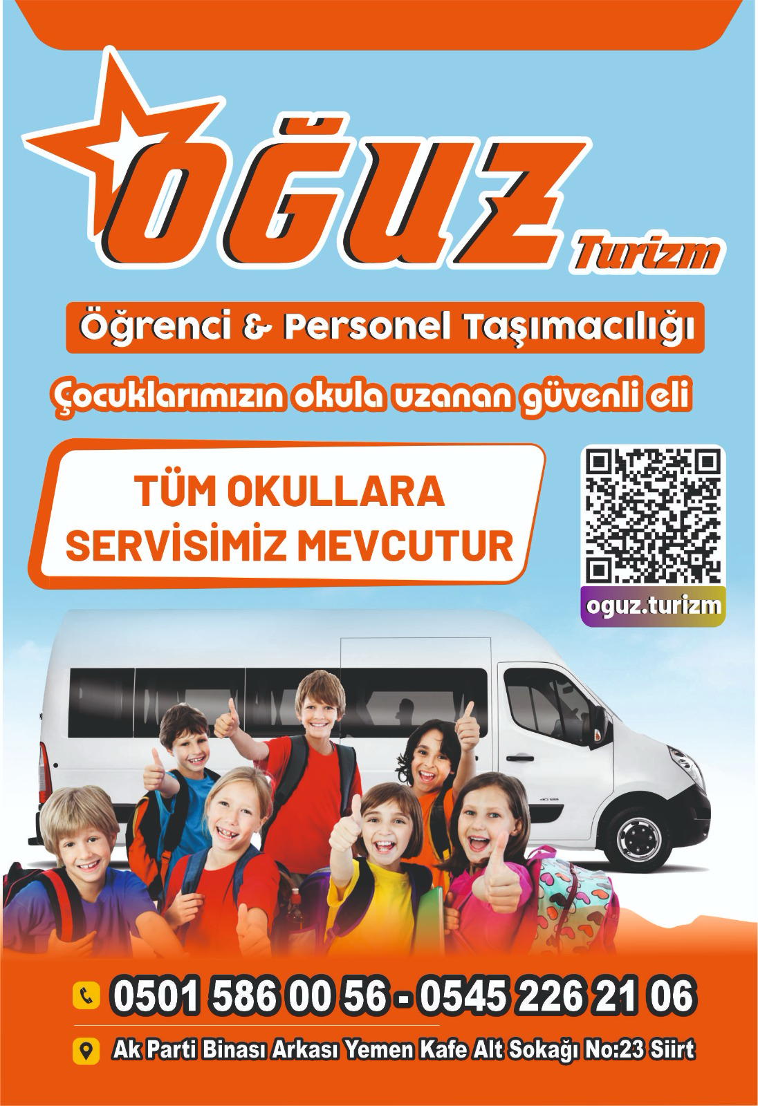 Siirt okul servisi minibüs – Oğuz Turizm
